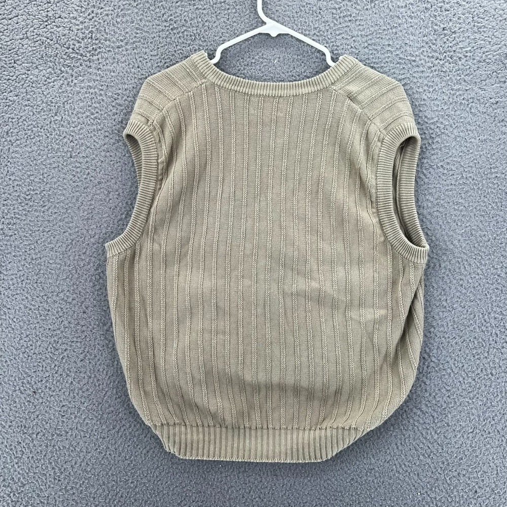 Vintage United Colors of Benetton V-neck‎ Knit Beige Sweater Vest Adult XL Italy - Picture 2 of 12